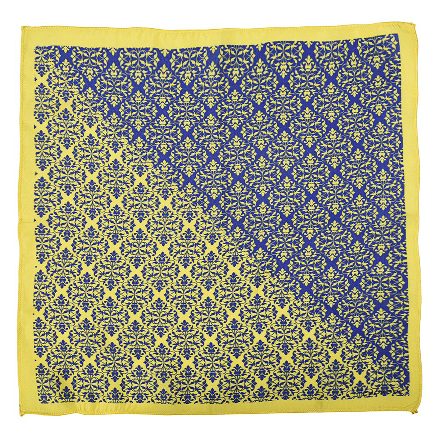 Chokore Yellow and Blue Silk Pocket Squares from Indian at Heart collection