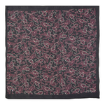 Chokore  Chokore Black and Rose Pink Silk Pocket Square from Indian at Heart collection