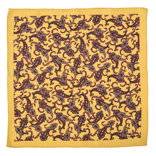 Chokore Tangerine & Burgundy Pocket Square from Indian at Heart collection