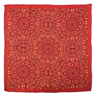 Chokore Chokore Red & Orange Silk Pocket Square from Indian at Heart collection