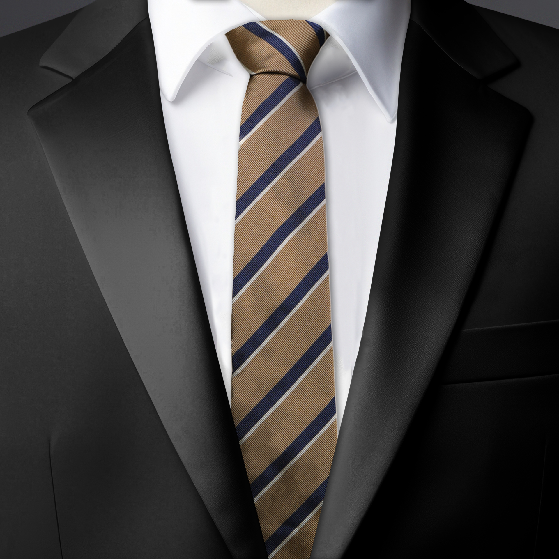 Chokore Repp Tie (Tan) Necktie