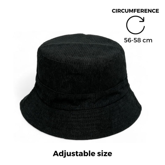 Chokore Reversible Corduroy Bucket Hat (Black)