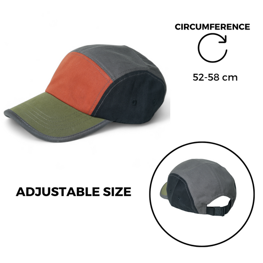 Chokore Chokore Colorblock Retro Sports Cap( Green, Black, & Orange) 