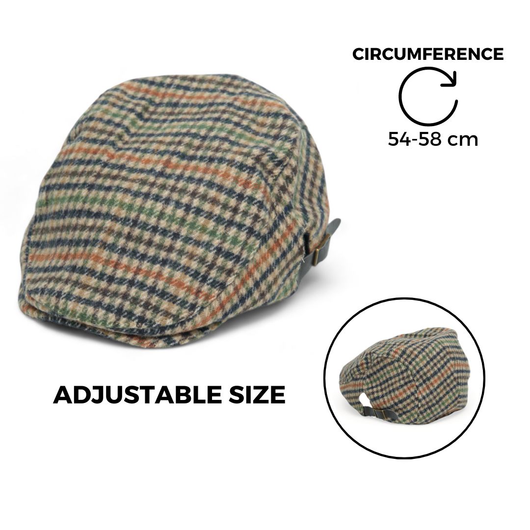 Chokore Houndstooth Ivy Cap with Adjustable Buckle (Blue)