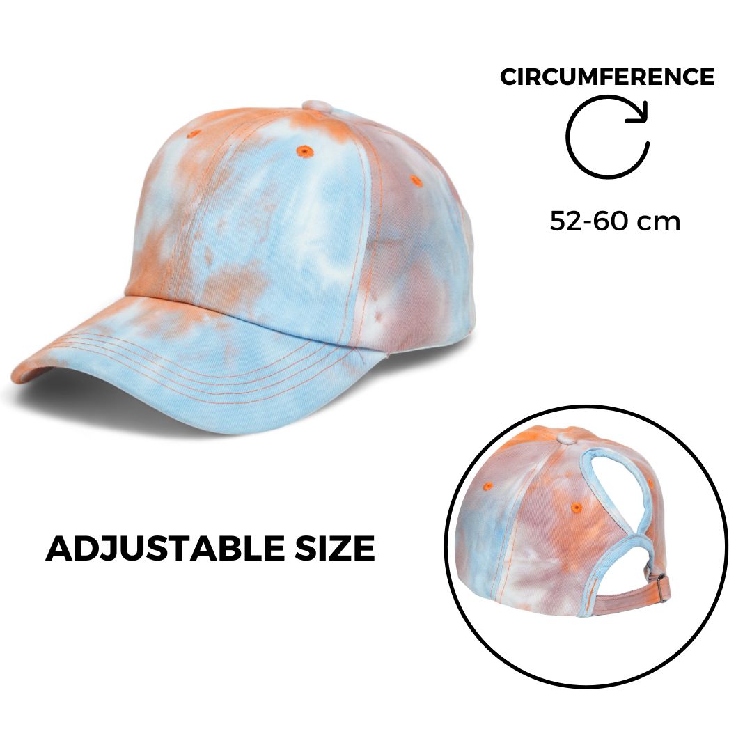 chokore Chokore Pastel Tie-Dye Cotton Baseball Cap (Orange)
