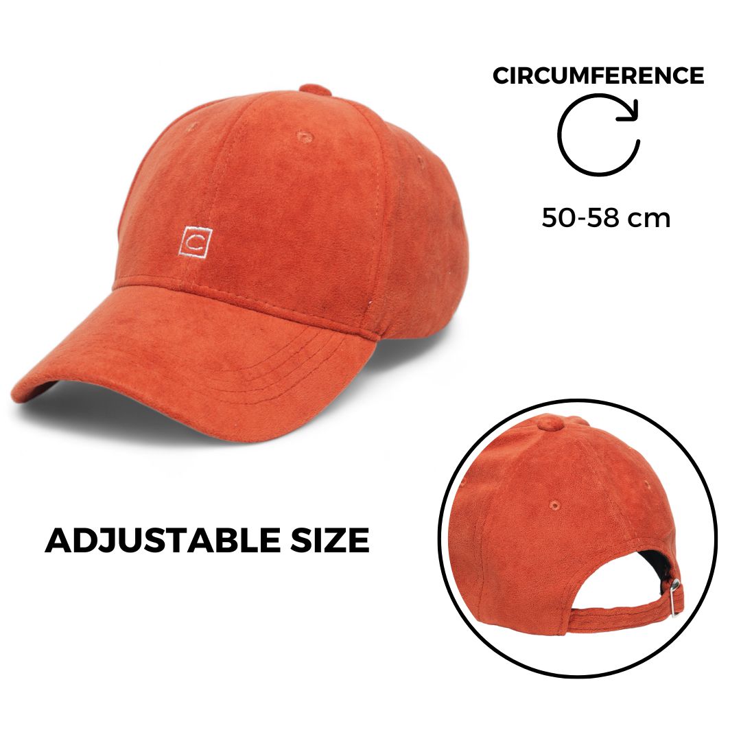 Chokore Structured Suede Baseball Cap (Orange)