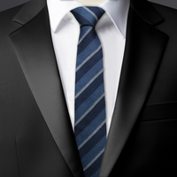 Chokore Chokore Stripes (Navy, Blue & Silver) Necktie