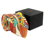 Chokore Chicago Skyline Pocket Square - Chokore Arte Chokore Multicoloured Silk Tie - Marine line