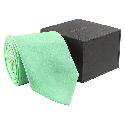 Chokore Sea Green Twill Silk Tie - Solids line