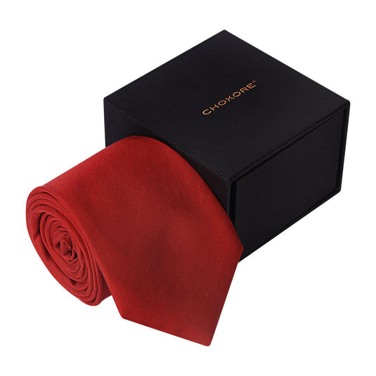 Chokore Red Silk Tie from Solids line