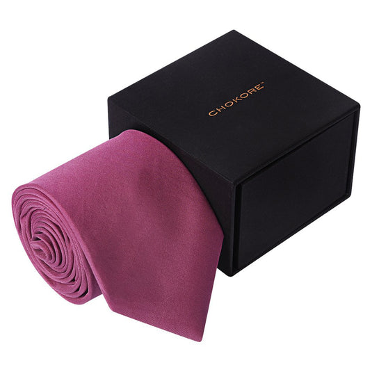 Chokore Antique Fuschia Silk Necktie - Solids Collection
