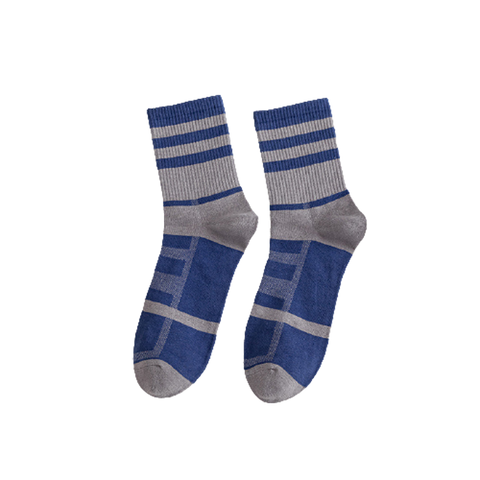 Chokore Cobalt Blue And Light Grey Men's Cotton Socks - Chokore Cobalt Blue And Light Grey Men's Cotton Socks
