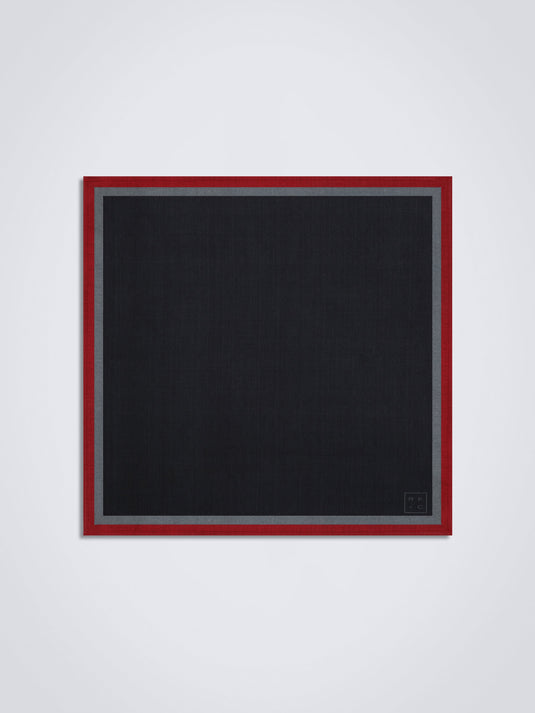 Onyx Black Eri Silk Pocket Square - Premium Handcrafted