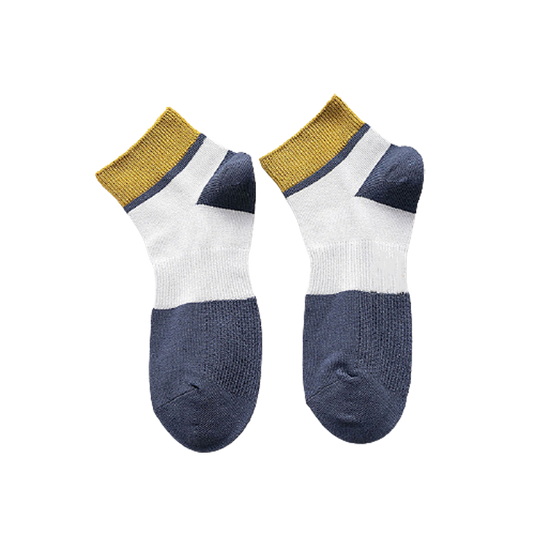 Chokore Navy Blue And Dark Grey Ankle Bamboo Socks