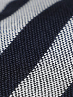Chokore Pinpoint (Navy) - Necktie Stripes (Navy & Silver) - Necktie