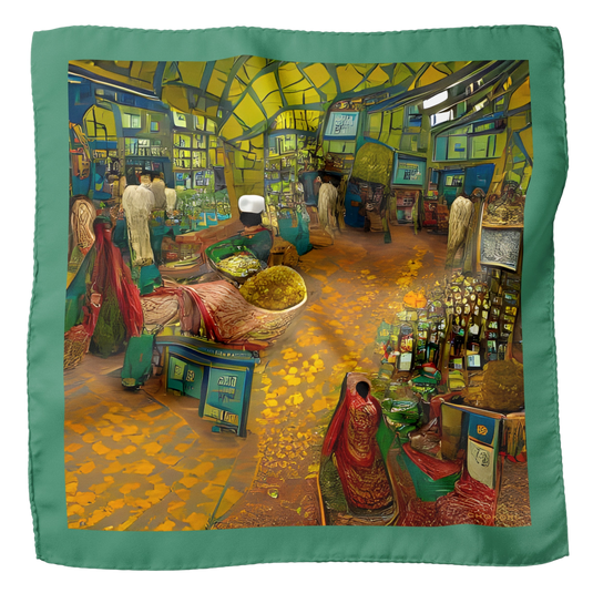 Indian Spice Bazaar Pocket Square From Chokore Arte Collection