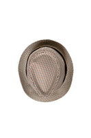 Chokore Chokore Fedora Hat in Houndstooth Pattern (Light Grey)