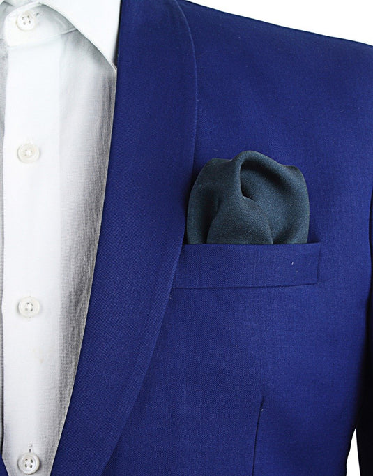 Chokore Blue & Red Pure Silk Pocket Square