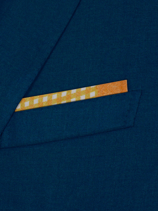 Checkered Past (Orange) - Pocket Square