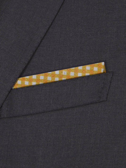 Checkered Past (Orange) - Pocket Square