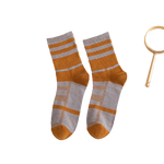Chokore Chokore Light Grey And Orange Men's Cotton Socks 