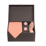 Chokore Chokore Special 3-in-1 Gift Set, Beige (2 Pocket Squares and Cufflinks) Chokore Pink color 3-in-1 Gift set