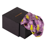 Chokore Chokore Special 3-in-1 Gift Set for Him (Beige Suspenders, Fedora Hat, & Solid Silk Necktie) Chokore Mauve and Lime Green Satin Silk pocket square from the Wildlife Collection