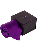 Chokore Chokore Orange and Grey Silk Pocket Square - Squared line Chokore Purple Silk Tie - Indian at Heart range
