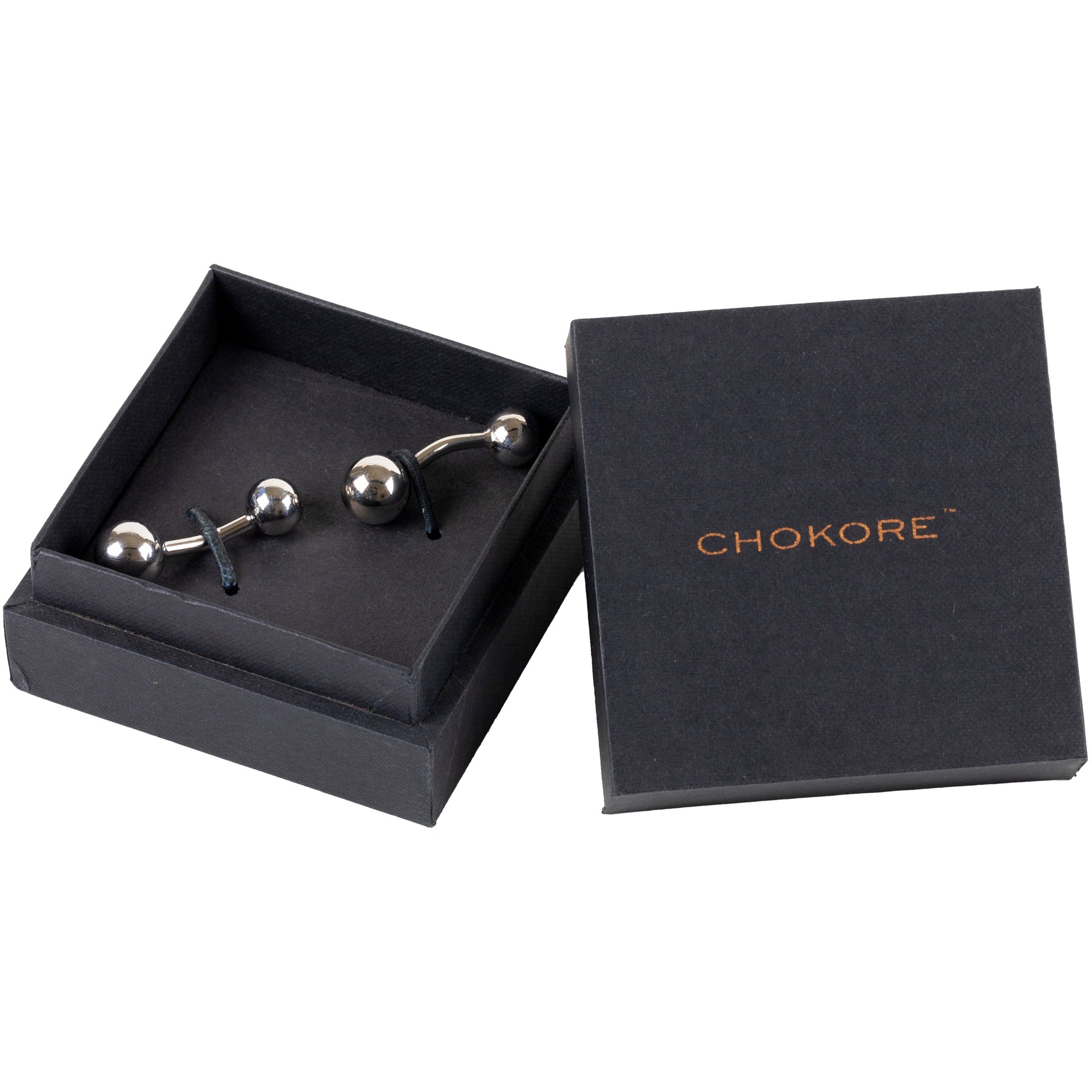 Chokore Silver Round Shaped Premium Range of Cufflinks