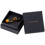 Chokore Chokore Gold and Brown Stone Premium Range of Cufflinks 