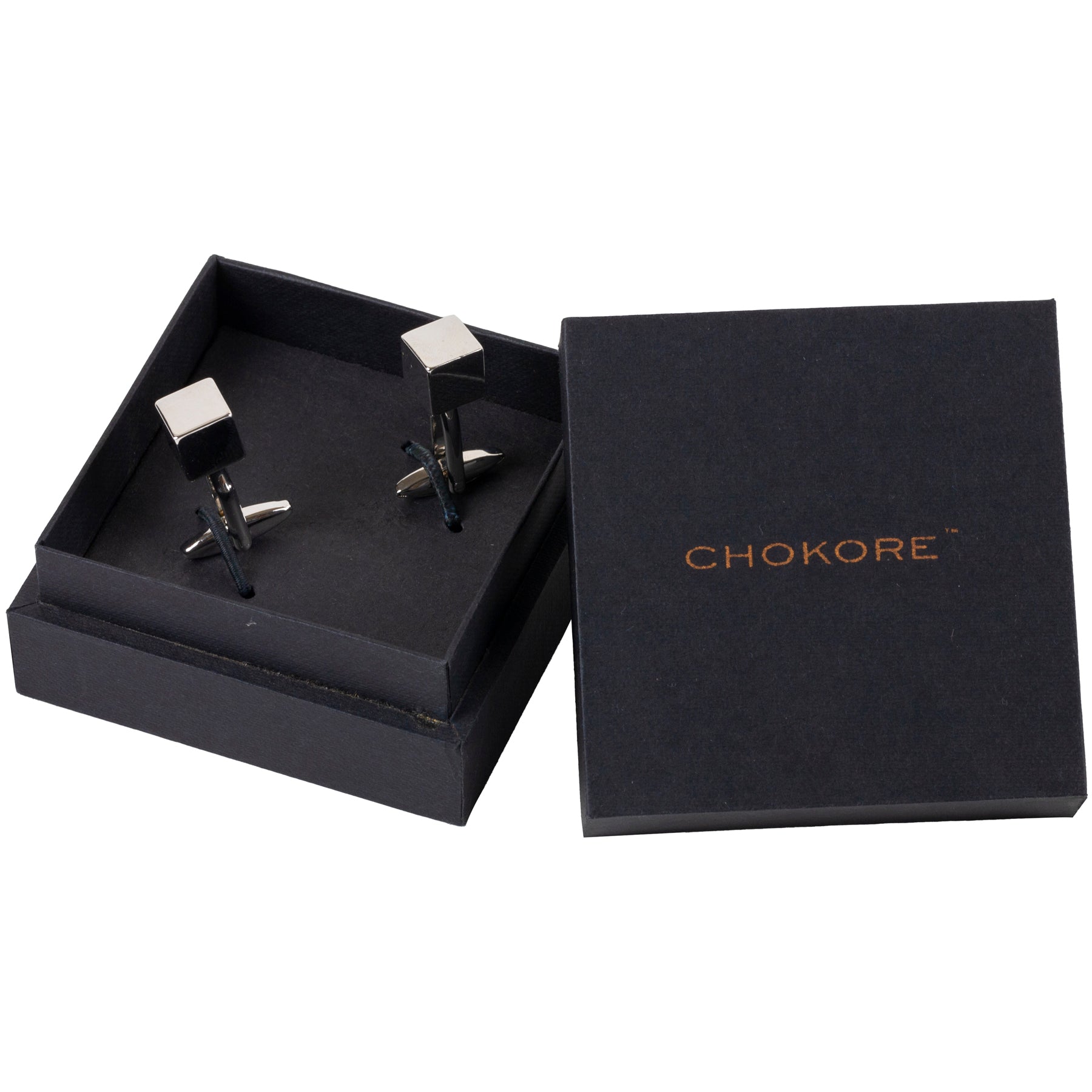 Chokore Silver Square Premium Range of Cufflinks