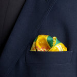 Chokore  Chokore Green Satin Silk pocket square from the Indian at Heart Collection