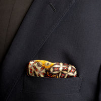 Chokore Chokore Red Satin Silk pocket square from the Indian at Heart Collection