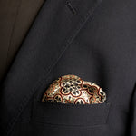Chokore Chokore Off white Satin Silk pocket square from the Indian at Heart Collection 