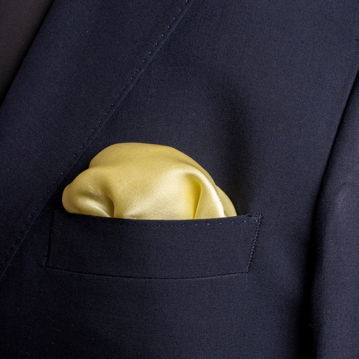 Chokore Lime Satin Silk pocket square from the Solids Line
