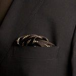Chokore  Chokore Black Satin Silk pocket square from the Indian at Heart Collection