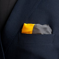 Chokore Chokore Yellow Satin Silk pocket square from the Plaids Line