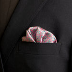 Chokore Chokore Pink Satin Silk pocket square from the Indian at Heart Collection 