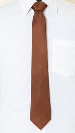 Chokore Chokore Rust Silk Tie - Solid line 