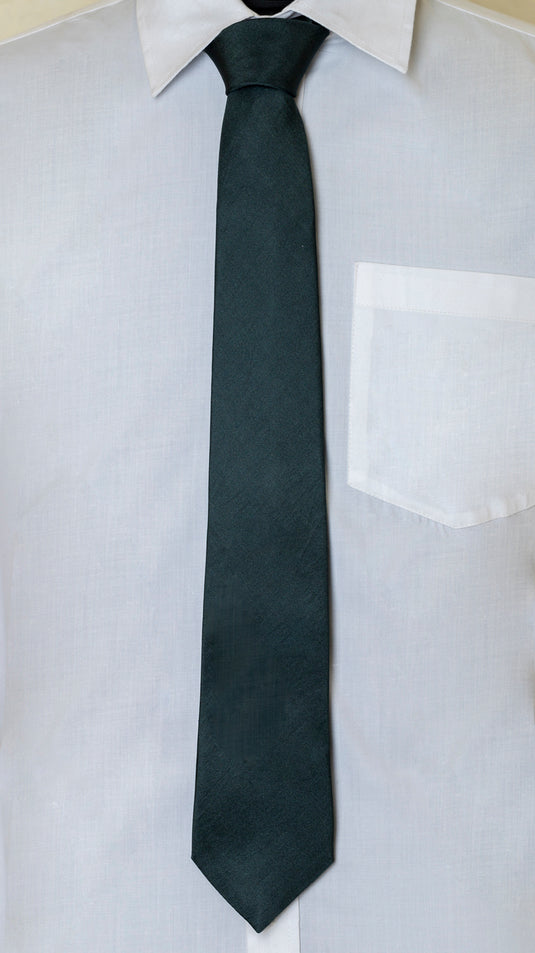 Chokore Dark Green Silk Necktie - Solids Collection