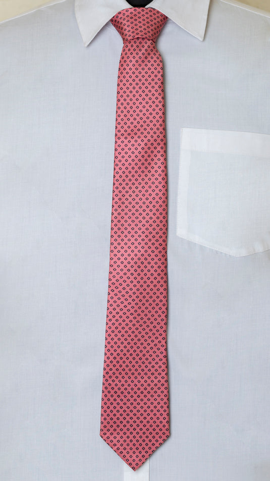 Chokore Pink Silk Necktie - Indian at Heart Collection