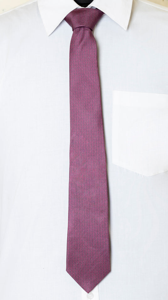 Chokore Purple & Pink Herringbone Silk Necktie