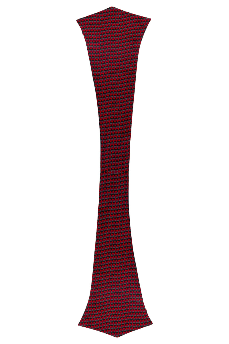 Chokore Men's Red and Grey Silk  Cravat