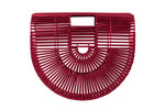 Chokore  Bamboo Tote - Handcrafted Basket Bag for Women. Burgundy. Two Sizes