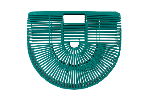 Bamboo Tote - Handcrafted Basket Bag for Women. Forest Green. Two Sizes - Bamboo Tote - Handcrafted Basket Bag for Women. Forest Green. Two Sizes