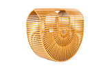 Chokore Chokore Spherical Rhinestone Crossbody Bag (Golden) Bamboo Tote - Handcrafted Basket Bag for Women. Natural. Two Sizes