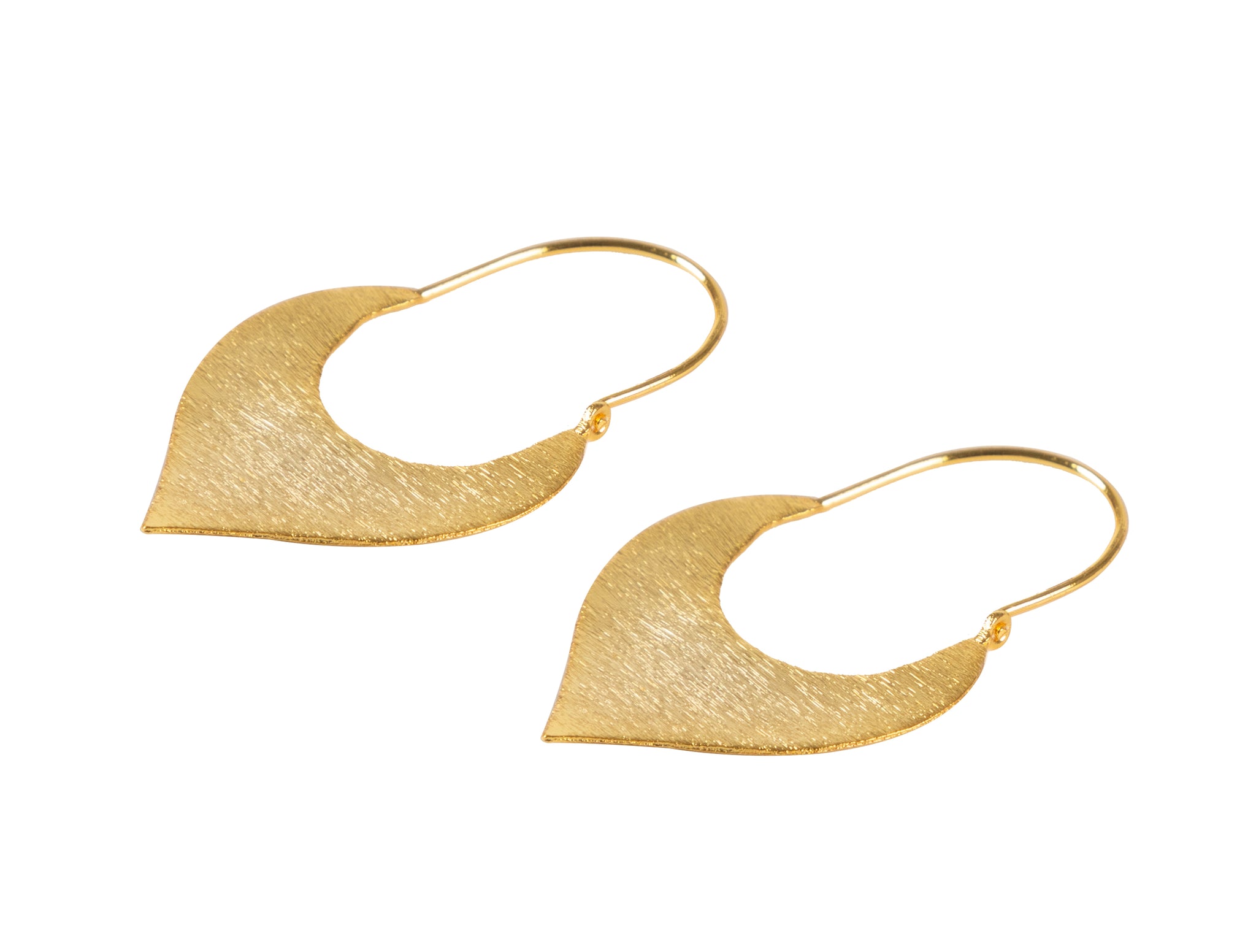 Textured Statement Earrings, Gold plated. Handmade