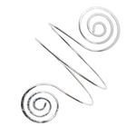 Chokore Chokore Tawny Crystal Earrings Chokore Swirl Upper Arm cuff  (Silver)
