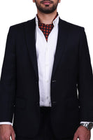 Chokore Chokore Men's Red & Black Silk Designer Cravat-1