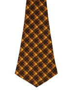 Chokore Chokore Men's Brown & Orange Silk Designer Cravat 
